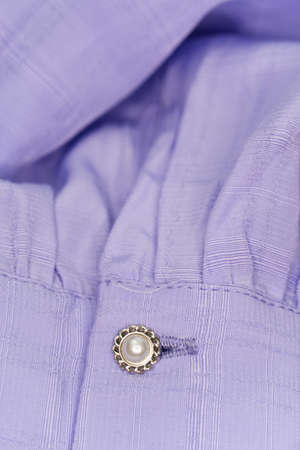 violet blouse in retro style. women's clothing classic with retro elements in purpleの写真素材