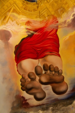 FIGUERAS - JULY 26: Details from Dali Museum, opened on September 28, 1974 and housing the largest collection of works by Salvador Dali on July 26, 2011 in Figueras, Catalunya, Spainのeditorial素材