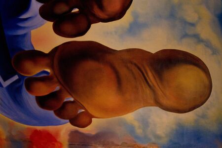 FIGUERAS - JULY 26: Details from Dali's Museum, opened on September 28, 1974 and housing the largest collection of works by Salvador Dali on July 26, 2011 in Figueras, Catalunya, Spainのeditorial素材