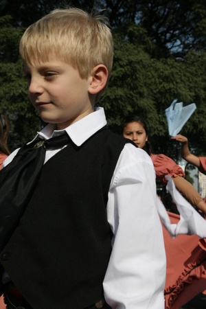 BUENOS AIRES - JULY 17: People at Festival Internacional de Folklore de Buenos Aires on July 17, 2010 in Buenos Aires, Argentina.のeditorial素材