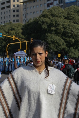BUENOS AIRES - JULY 17: People at Festival Internacional de Folklore de Buenos Aires on July 17, 2010 in Buenos Aires, Argentinaのeditorial素材