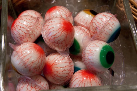 Assorted colorful candies at the candy shop in The Mercat de Sant Josep de la Boqueria, the Ciutat Vella district of Barcelona, Catalonia, Spain  09 September 2010 のeditorial素材