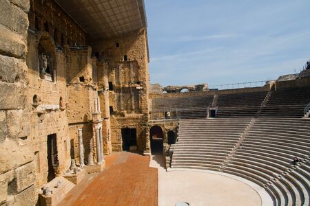 ORANGE - MARCH 26: People visiting Le Theatre antique dのeditorial素材