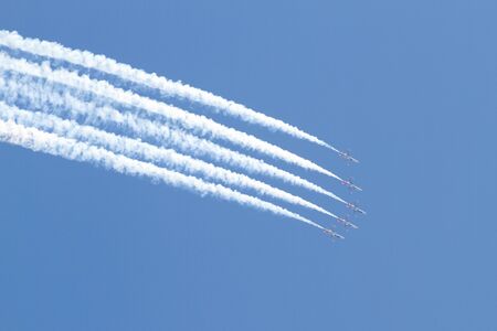 BUCHAREST - JULY 21: Romanian Airshow on Baneasca Airport on July 21, 2012 in Bucharest, Romania
