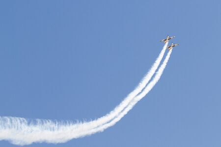 BUCHAREST - JULY 21: Romanian Airshow on Baneasca Airport on July 21, 2012 in Bucharest, Romaniaのeditorial素材