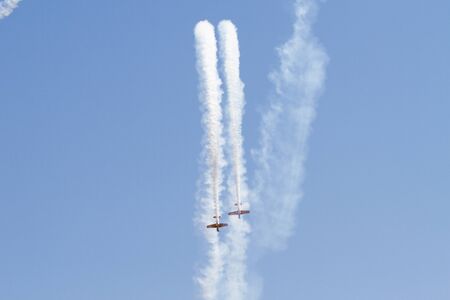 BUCHAREST - JULY 21: Romanian Airshow on Baneasca Airport on July 21, 2012 in Bucharest, Romania