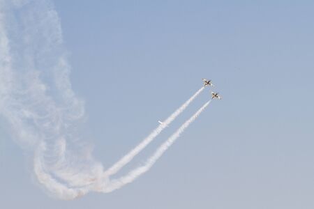 BUCHAREST - JULY 21: Romanian Airshow on Baneasca Airport on July 21, 2012 in Bucharest, Romaniaのeditorial素材