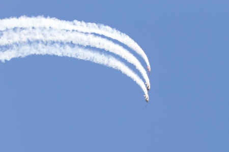 BUCHAREST - JULY 21: Romanian Airshow on Baneasca Airport on July 21, 2012 in Bucharest, Romania