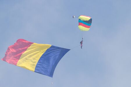 BUCHAREST - JULY 21: Romanian Airshow on Baneasca Airport on July 21, 2012 in Bucharest, Romania