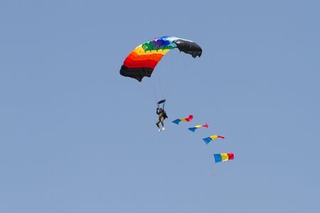 BUCHAREST - JULY 21: Romanian Airshow on Baneasca Airport on July 21, 2012 in Bucharest, Romaniaのeditorial素材