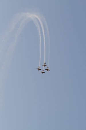 BUCHAREST - JULY 21: Romanian Airshow on Baneasca Airport on July 21, 2012 in Bucharest, Romania