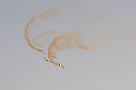 BUCHAREST - JULY 21: Romanian Airshow on Baneasca Airport on July 21, 2012 in Bucharest, Romaniaのeditorial素材