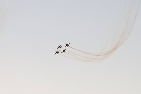 BUCHAREST - JULY 21: Romanian Airshow on Baneasca Airport on July 21, 2012 in Bucharest, Romaniaのeditorial素材