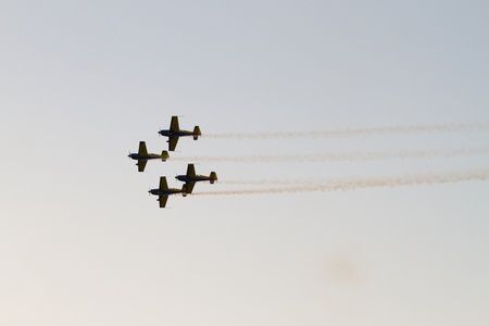 BUCHAREST - JULY 21: Romanian Airshow on Baneasca Airport on July 21, 2012 in Bucharest, Romania