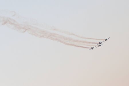 BUCHAREST - JULY 21: Romanian Airshow on Baneasca Airport on July 21, 2012 in Bucharest, Romaniaのeditorial素材