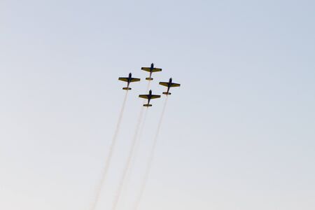 BUCHAREST - JULY 21: Romanian Airshow on Baneasca Airport on July 21, 2012 in Bucharest, Romania