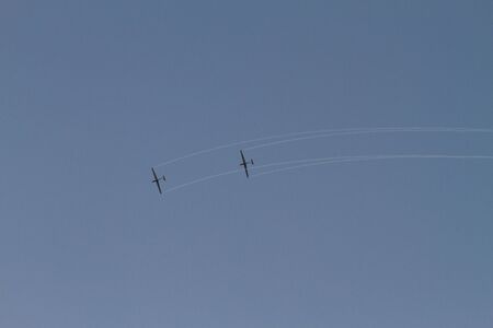 BUCHAREST - JULY 21: Romanian Airshow on Baneasca Airport on July 21, 2012 in Bucharest, Romaniaのeditorial素材