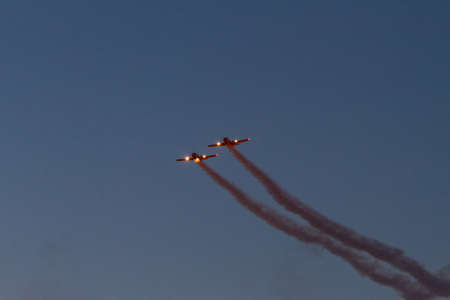 BUCHAREST - JULY 21: Romanian Airshow on Baneasca Airport on July 21, 2012 in Bucharest, Romaniaのeditorial素材