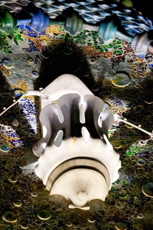 BARCELONA - MAY 14  Night view of balcony of Casa Batllo, restored by Antoni Gaud and Josep Maria Jujol, Barcelona, Catalunia, Spain on 14 May 2010のeditorial素材