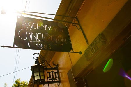 VALPARAISO - MARCH 03: Street art in  Concepcion and Alegre districts of the protected UNESCO World Heritage Site of Valparaiso on Chileのeditorial素材