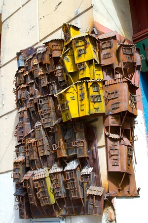 VALPARAISO - MARCH 03: Street art in  Concepcion and Alegre districts of the protected UNESCO World Heritage Site of Valparaiso on Chileのeditorial素材