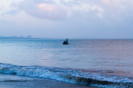 Ocean view at sunsetの写真素材