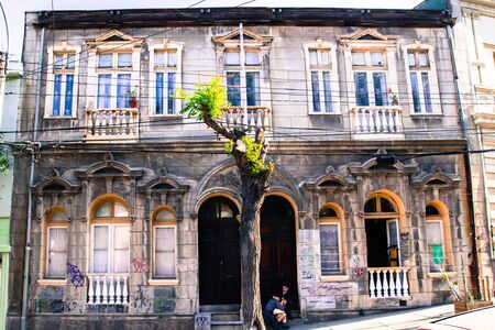 VALPARAISO - NOVEMBER 07: Street art in Concepcion and Alegre districts of the protected  Valparaiso on November 7, 2015 in Valparaiso, Chileのeditorial素材