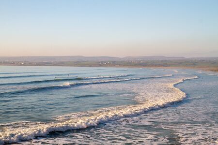 Beautiful landscape at the famous Cliffs of Moher and  O'Brien's Tower in Co. Clare, Europe, irelandの写真素材