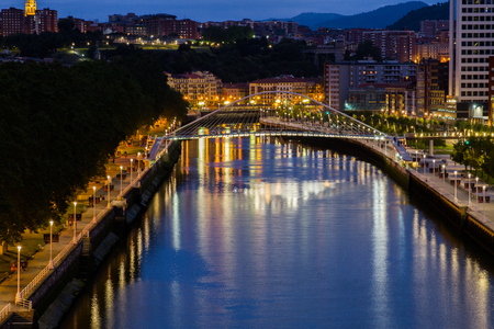 BILBAO - JULY 21: Exterior view of the The Guggenheim Museum Bilbao, museum of modern and contemporary art designed by Canadian-American architect Frank Gehry, in Bilbao, Basque Country, Bizkaia, Spain on July 21st, 2017のeditorial素材