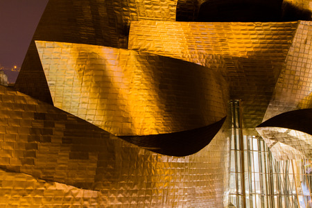 BILBAO - JULY 21: Exterior view of the The Guggenheim Museum Bilbao, museum of modern and contemporary art designed by Canadian-American architect Frank Gehry, in Bilbao, Basque Country, Bizkaia, Spain on July 21st, 2017のeditorial素材