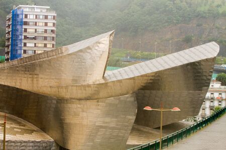 BILBAO - JULY 21: Exterior view of the The Guggenheim Museum Bilbao, museum of modern and contemporary art designed by Canadian-American architect Frank Gehry, in Bilbao, Basque Country, Bizkaia, Spain on July 21st, 2017のeditorial素材