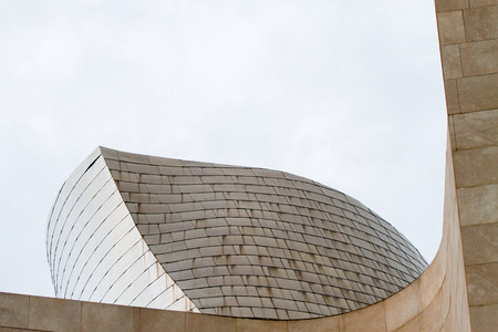 BILBAO - JULY 21: Exterior view of the The Guggenheim Museum Bilbao, museum of modern and contemporary art designed by Canadian-American architect Frank Gehry, in Bilbao, Basque Country, Bizkaia, Spain on July 21st, 2017のeditorial素材