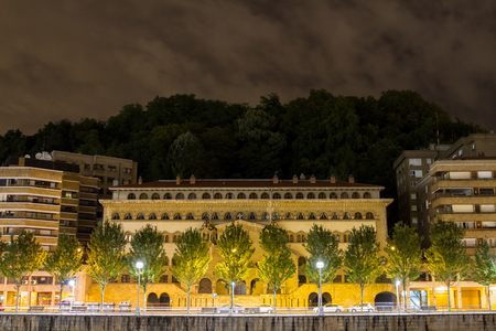 BILBAO - JULY 21: Exterior view of the The Guggenheim Museum Bilbao, museum of modern and contemporary art designed by Canadian-American architect Frank Gehry, in Bilbao, Basque Country, Bizkaia, Spain on July 21st, 2017のeditorial素材