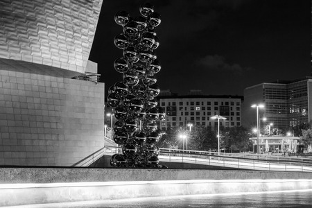 BILBAO - JULY 21: Exterior view of the The Guggenheim Museum Bilbao, museum of modern and contemporary art designed by Canadian-American architect Frank Gehry, in Bilbao, Basque Country, Bizkaia, Spain on July 21st, 2017のeditorial素材