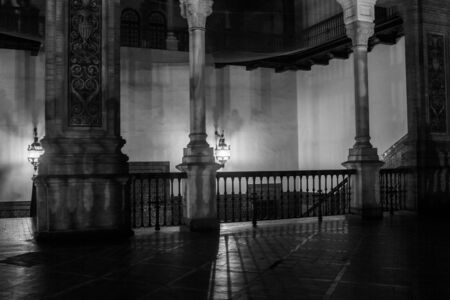 Sevilla, Spain - September 22, 2019:  "La Plaza de Espana", The Spanish Square touristic attaction built in Renaissance style in  Seville,  Andalusia Spain on Sept 22nd, 2019の写真素材