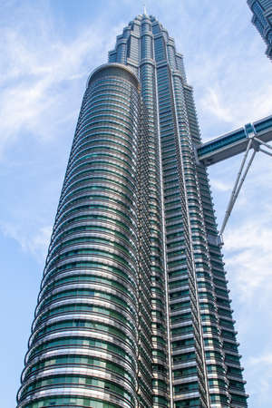 Kuala Lumpur, Malaysia - January 18 2020: Architectural details of the Petronas Twin Towers, among...