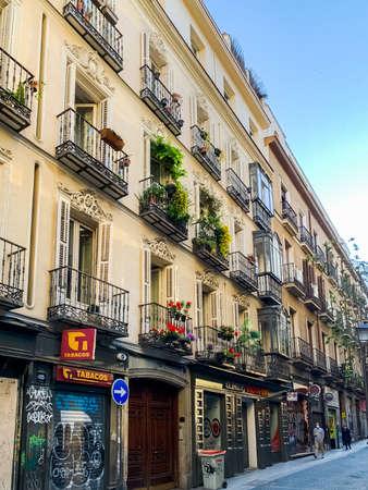 Madrid, Spain - May1-11 2020: View of Madrid, as residents are allowed individual exercise after the total lockdown due to Coronavirus(COVID-19) infectious disease caused by Sars-cov-2のeditorial素材
