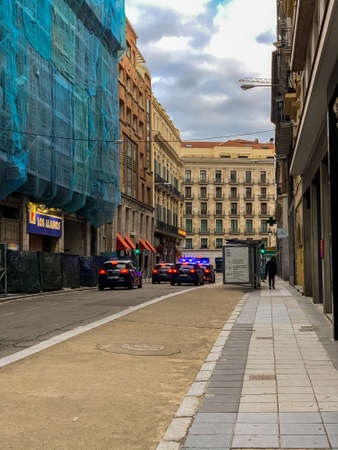 Madrid, Spain - May12-19 2020: Madrid street life, with people and buildings  after the total lockdown in Madrid due to Coronavirus (COVID-19) infectious diseaseのeditorial素材