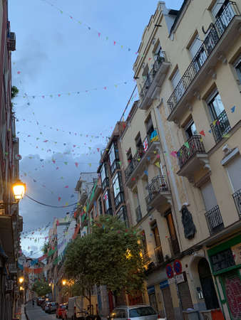 Madrid, Spain - May12-19 2020: Madrid street life, with people and buildings  after the total lockdown in Madrid due to Coronavirus (COVID-19) infectious diseaseのeditorial素材