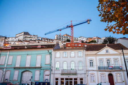 Coimbra, Portugal - October 16 2020: Architecture details of Coimbra city and University of Coimbra (moved permanently to its current city in 1537) on October 16th, 2020 in Coimbra, Portugalのeditorial素材