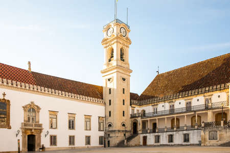 Coimbra, Portugal - October 16 2020: Architecture details of Coimbra city and University of Coimbra (moved permanently to its current city in 1537) on October 16th, 2020 in Coimbra, Portugalのeditorial素材