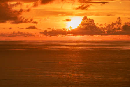 View of sunset on the Pacific coast of Manuel Antonio in Quepos (Costa Rica - Puntarenas).の写真素材