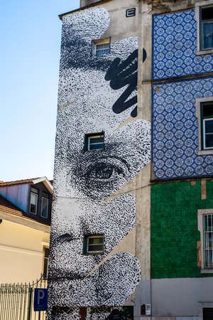 Lisbon, Portugal - October 24-30, 2020: Architecture details of Lisbon, the capital and the largest city of Portugal, between October 24th and 30th, 2021 in Lisbon, Portugalのeditorial素材