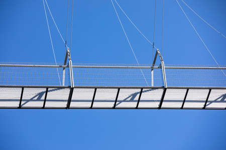 Arouca, Portugal - August 6, 2021 - The 516 Arouca Bridge, largest pedestrian suspension bridge in the world, suspended 175 m above the Paiva River, in Arouca, Aveiro, Portugal on August 6th, 2021のeditorial素材