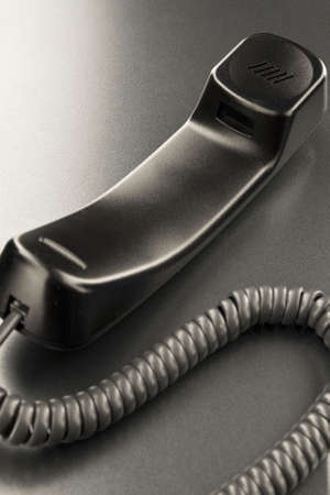 Telephone tube close up on a grey background