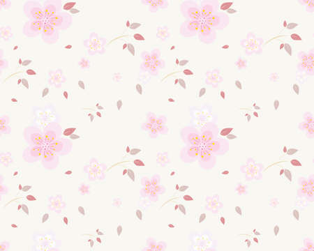 Seamless floral pattern backgroundのイラスト素材