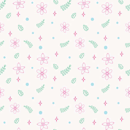 Seamless floral pattern backgroundのイラスト素材