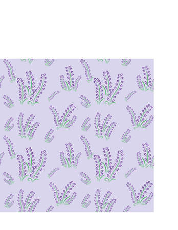 Seamless floral lavender pattern backgroundのイラスト素材