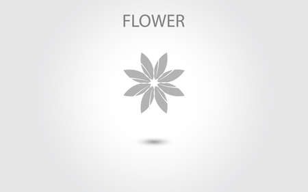 Flower icon vector isolated on white background,Hand drawn flower icon illustration,Floral logo template,Symbol natural iconのイラスト素材