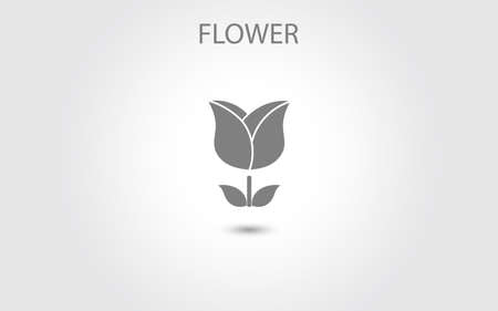 Flower icon vector isolated on white background,Hand drawn flower icon illustration,Floral logo template,Symbol natural iconのイラスト素材